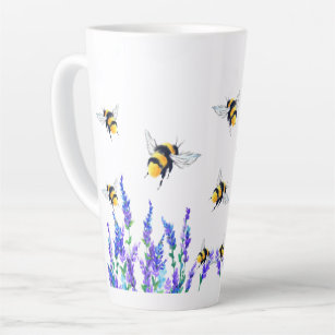 Spring Flowers and Bees Latte Mug Gift