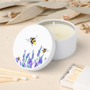 Spring Flowers and Bees Mini Candle Favors