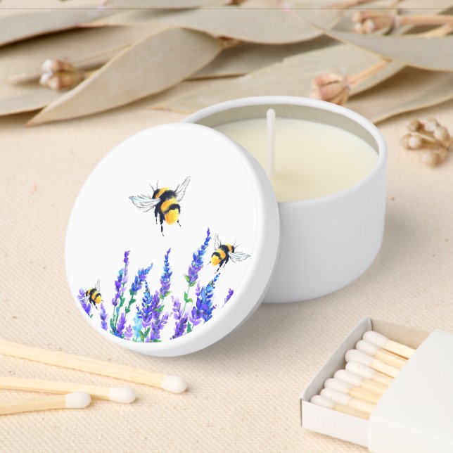 Spring Flowers and Bees Mini Candle Favors (Insitu)