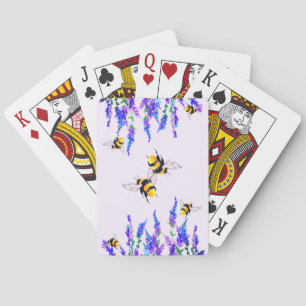 Spring Flowers and Bees Playing Cards