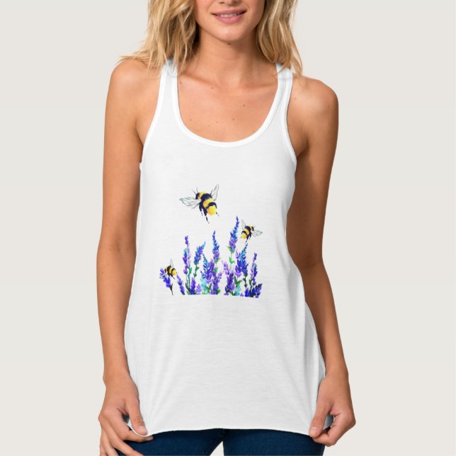 Spring Flowers and Bees Tank Top (Front)