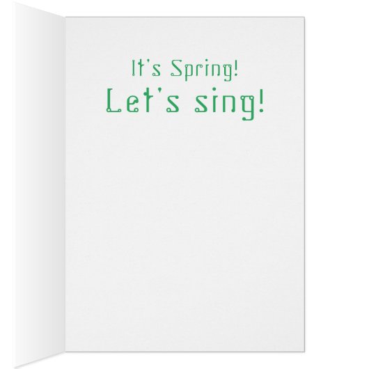 Spring Flowers and Blossom Cherry Tree Custom Text (Inside (Right))