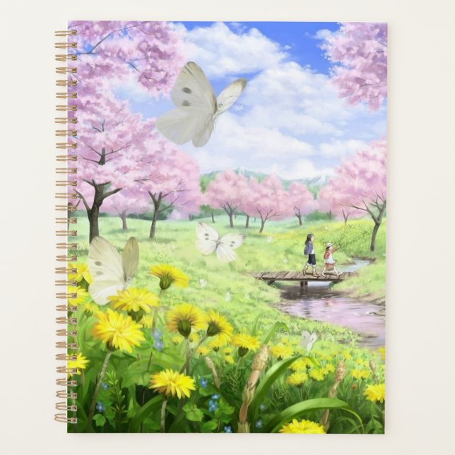 Spring Flowers and Butterflies Planner (Front)