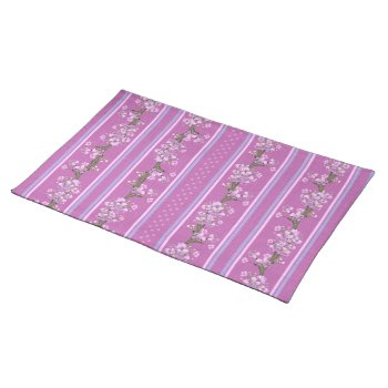 Spring Flowers And Dots Placemat by kitandkaboodle at Zazzle