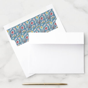 Spring Flowers and Ladybug Pattern Envelope Liner