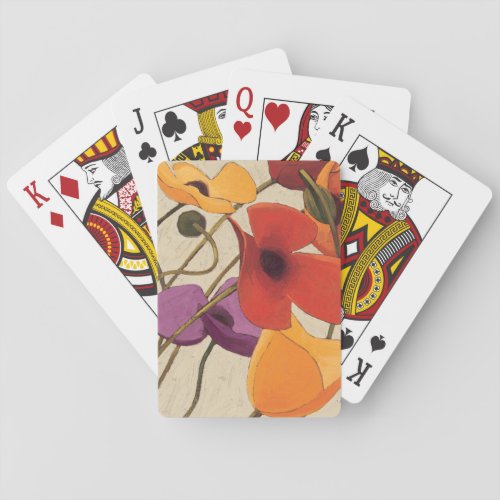 Spring Flowers and Stems Poker Cards