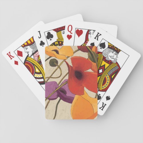 Spring Flowers and Stems Poker Cards