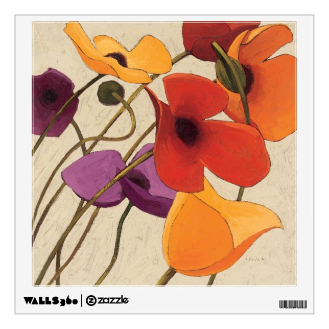 Spring Flowers and Stems Wall Decal (Front)