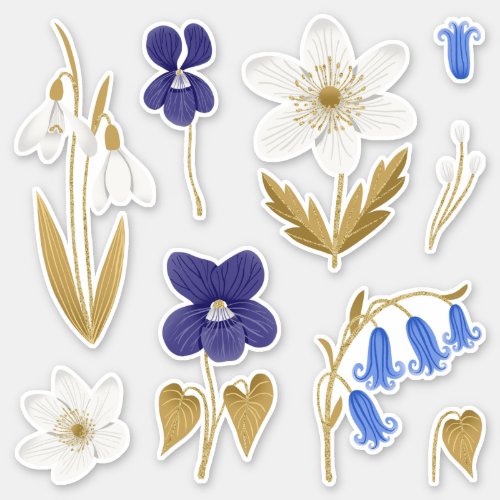Spring Flowers Art Sticker Pack