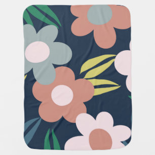 Spring flowers baby blanket
