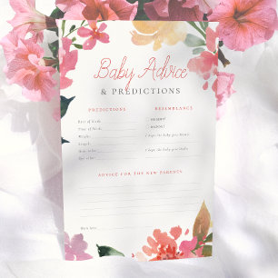 Spring Flowers   Baby Predictions & Advice Game