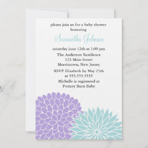 Spring Flowers Baby Shower Invitation