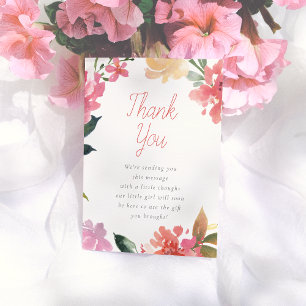 Spring Flowers   Baby Shower Thank You