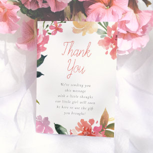 Spring Flowers   Baby Shower Thank You Card
