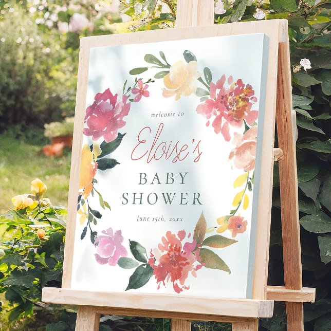 Spring Flowers | Baby Shower Welcome Sign (Creator Uploaded)