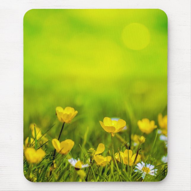 Spring Flowers Background Mouse Pad (Front)