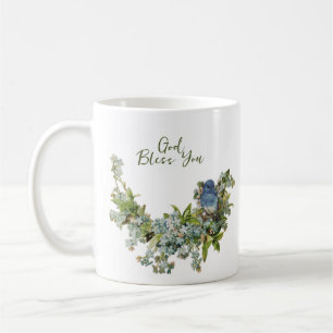 Spring Flowers Bird Religious God Bless You Coffee Coffee Mug