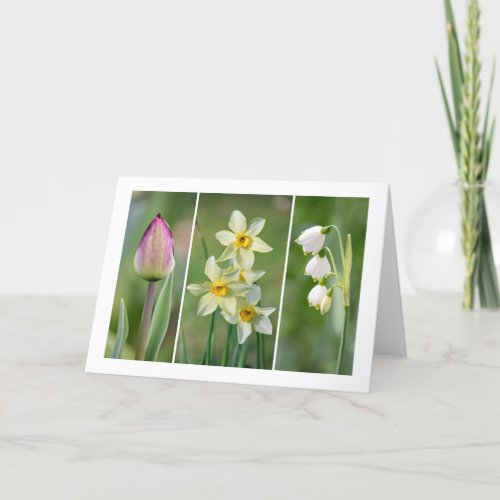 Spring Flowers blank greeting card