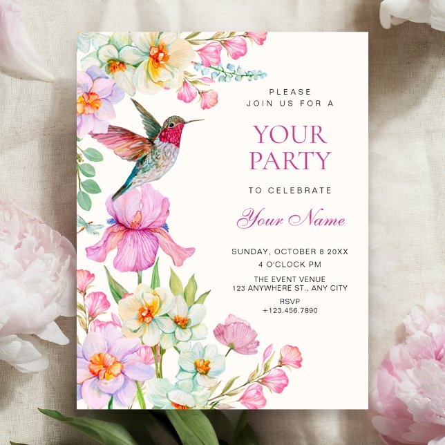 Spring flowers bloom invitation (Creator Uploaded)