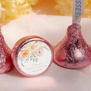  Spring Flowers Bloom Pink Girl Baby Shower Hershey®'s Kisses®
