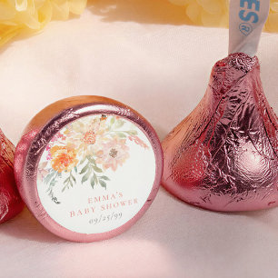  Spring Flowers Bloom Pink Girl Baby Shower Hershey®'s Kisses®