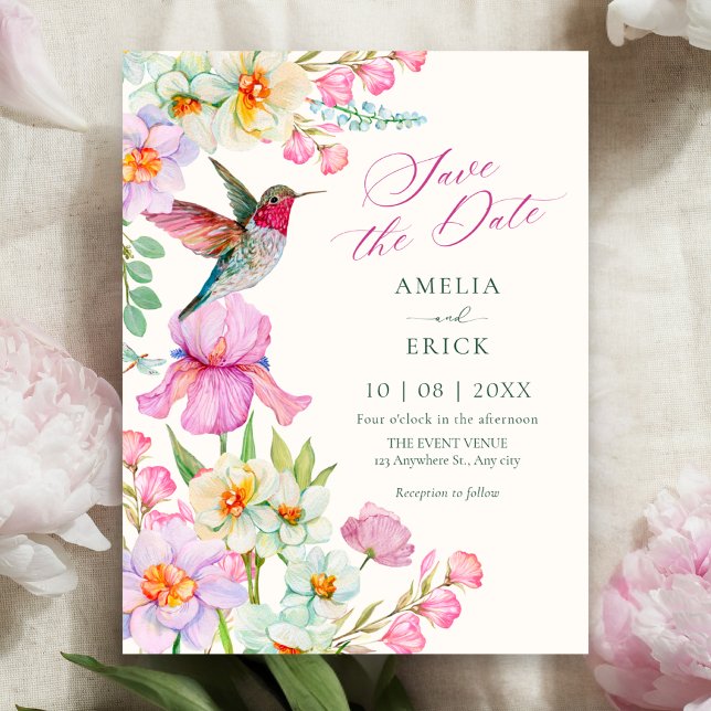Spring flowers bloom wedding save the date (Creator Uploaded)