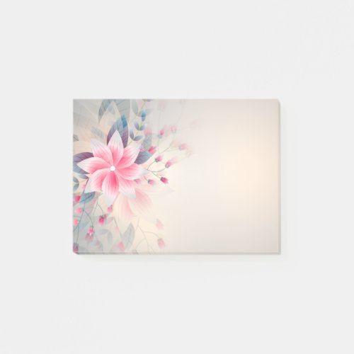 Spring Flowers Blossom Pink Watercolor Post_it Notes