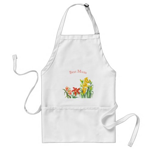 Spring Flowers Botanical Illustration Adult Apron