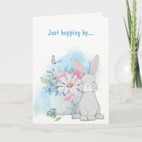 Spring Flowers Bunny Rabbit All Occasion Card
