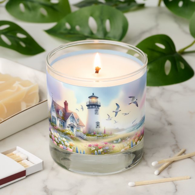 Spring Flowers by Lighthouse Coastal Cottage Scented Candle (Lit)