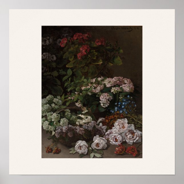 Spring Flowers by Monet - Square Poster (Front)