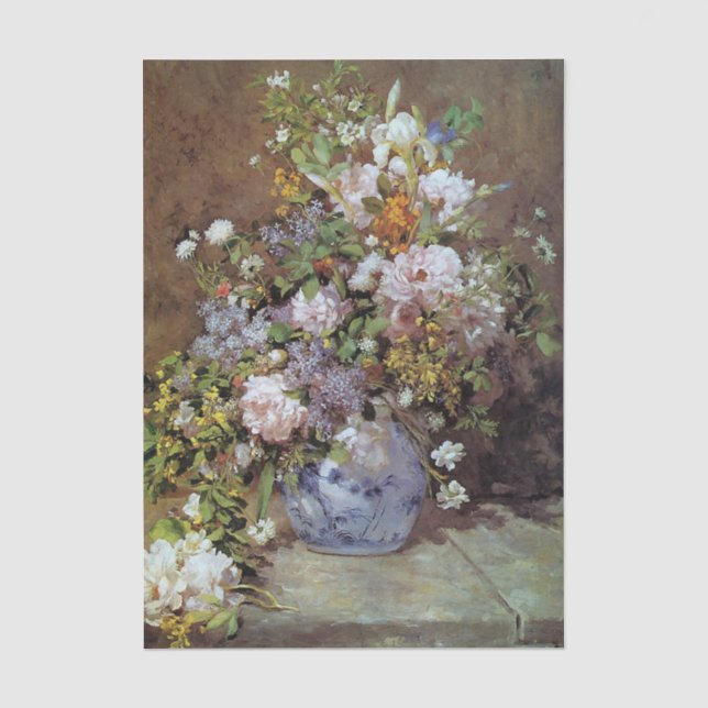Spring Flowers by Renoir Tissue Paper (Front)