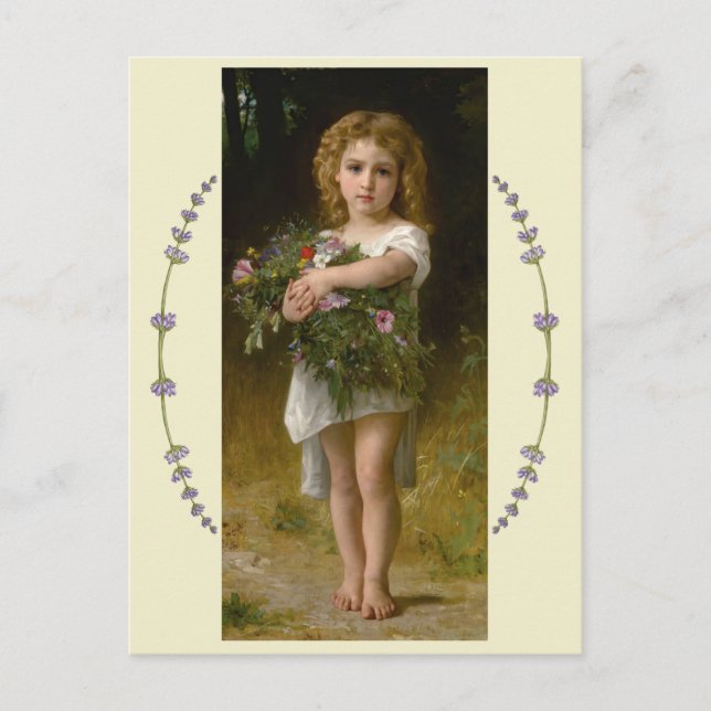 Spring flowers by William Bouguereau Postcard (Front)