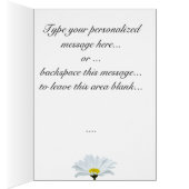 Spring Flowers Card Personalized Daisy Flower Cars (Inside (Right))