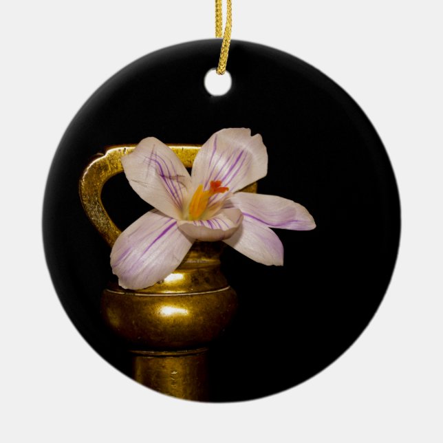 Spring Flowers Ceramic Ornament (Front)