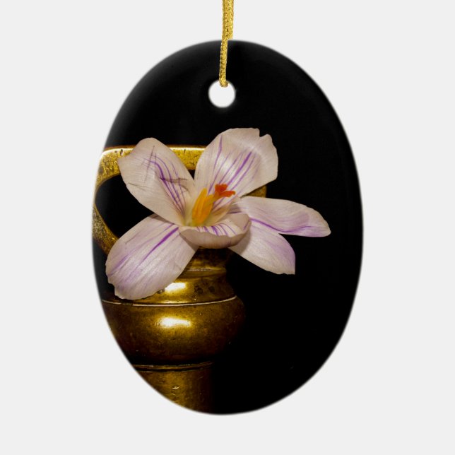 Spring Flowers Ceramic Ornament (Front)
