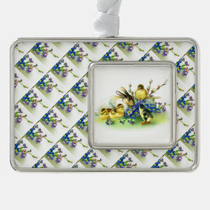 Spring Flowers, Chicks, & Easter Bunny Ornament