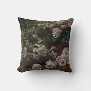 Spring Flowers - Claude Monet Throw Pillow