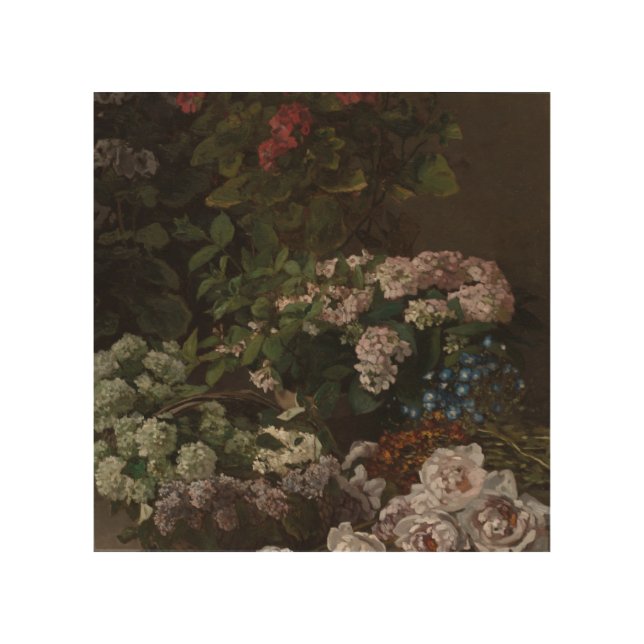 Spring Flowers - Claude Monet Wood Wall Art (Front)