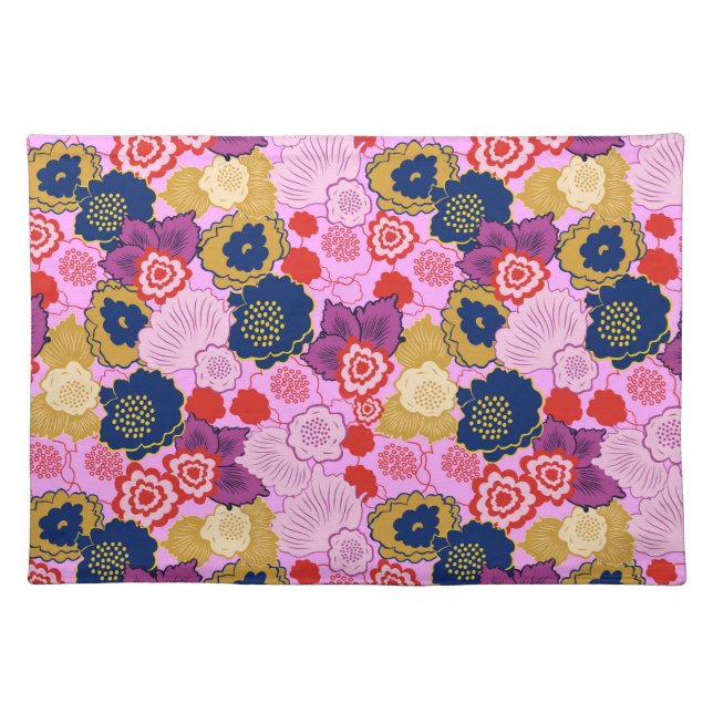 Spring Flowers Cloth Placemat (Front)