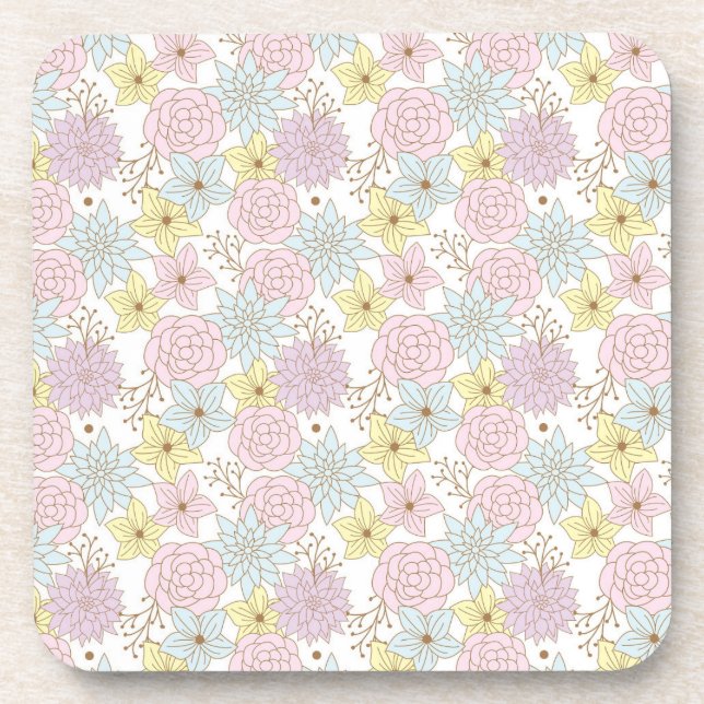 spring flowers coaster set (Front)