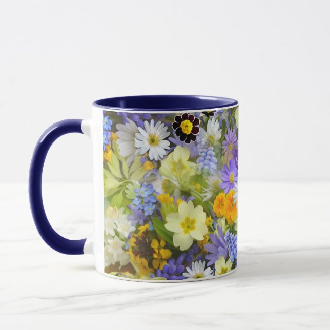 spring flowers coffee mug (Left)