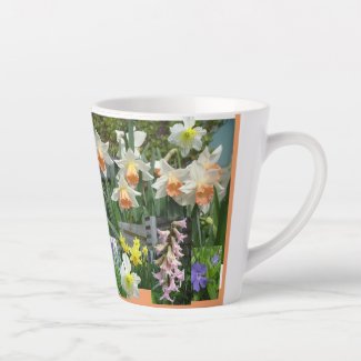 Spring Flowers Collage Latte Mug