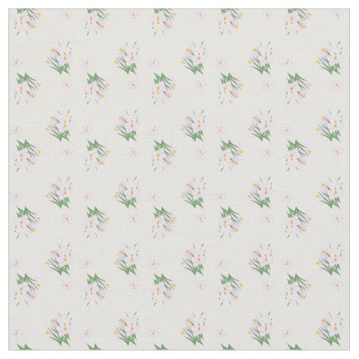 Spring flowers crocuses fabric