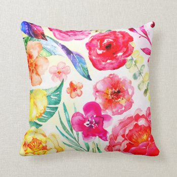Spring Flowers Cushion by eRoseImagery at Zazzle