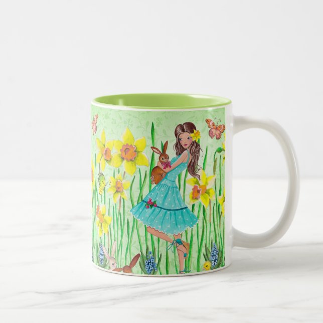 Spring Flowers Cute Pretty Mug (Right)