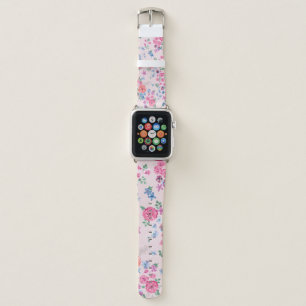 Spring flowers design. Seamless floral pattern. Pl Apple Watch Band