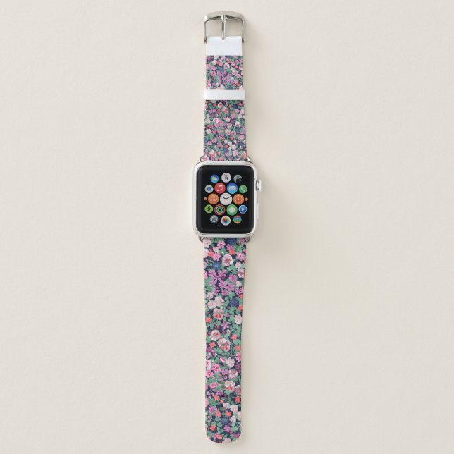 Spring flowers design. Seamless floral pattern. Pl Apple Watch Band (Front)