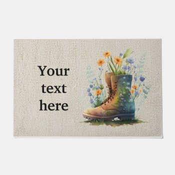 Spring Flowers Doormat by graphicdesign at Zazzle