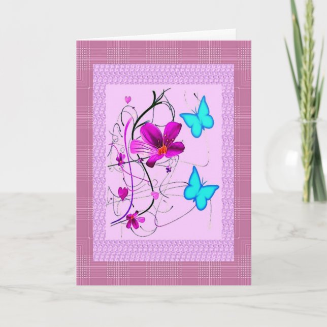 Spring Flowers - Easter Card (Front)